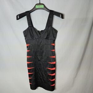 H&M Dress Y2K Satin Stretch Shapely Sexy Club Cocktail Bombshell Women Size 6